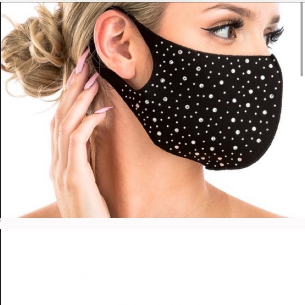 Rhinestone Glitter Face Mask